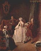 Pietro Longhi The Dancing Lesson oil painting on canvas